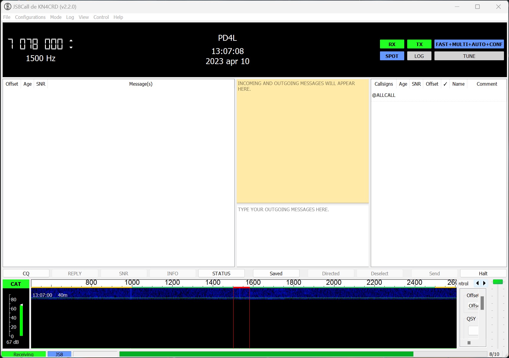 Aan de slag met JS8Call